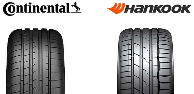 Hankook Ventus S1 Evo3 vs Continental Premium Contact 6 Tread Pattern