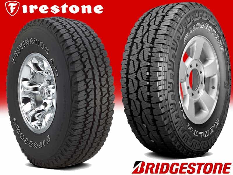 Bridgestone Dueler A/T Revo 3 against Firestone Destination A/T