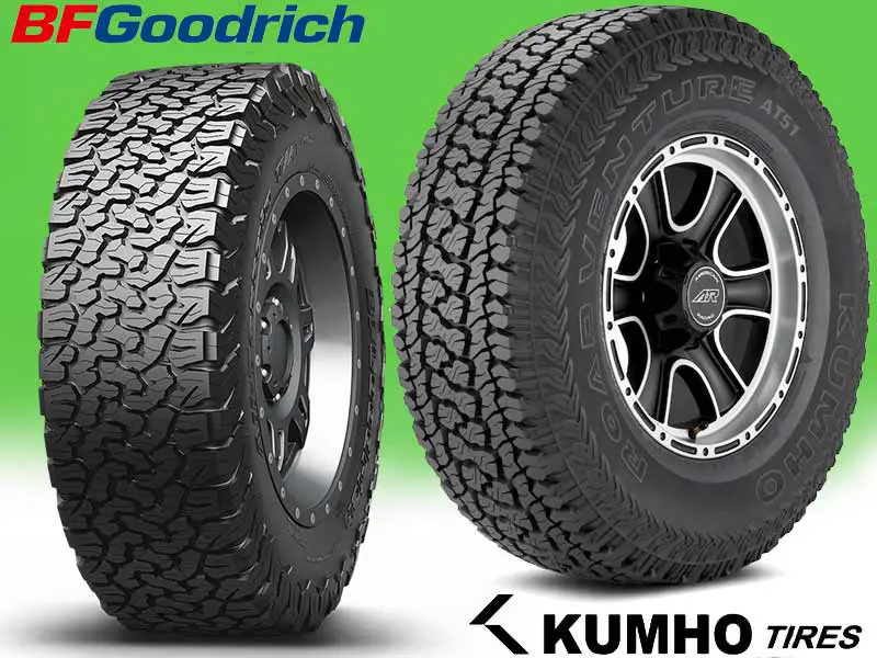 Kumho Road Venture AT51 vs BFGoodrich KO2