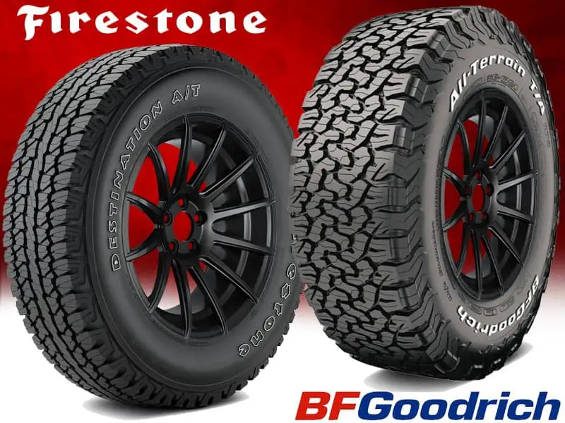 Firestone Destination AT vs BFGoodrich KO2