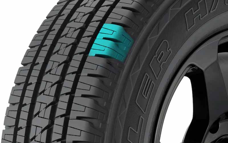 Bridgestone Dueler Alenza Plus shoulders